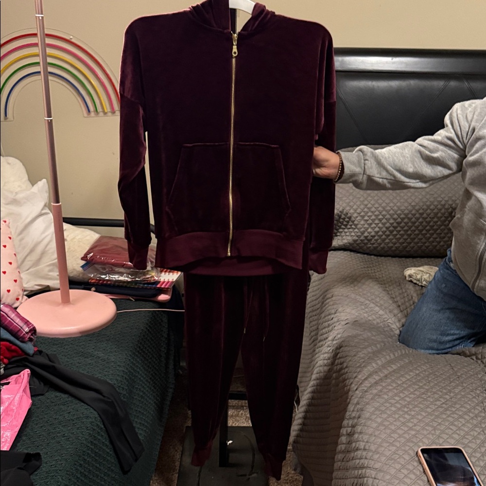 Women's Burgundy Velvet Jacket
